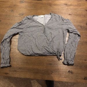 H&M girls Houndstooth tooth blouse